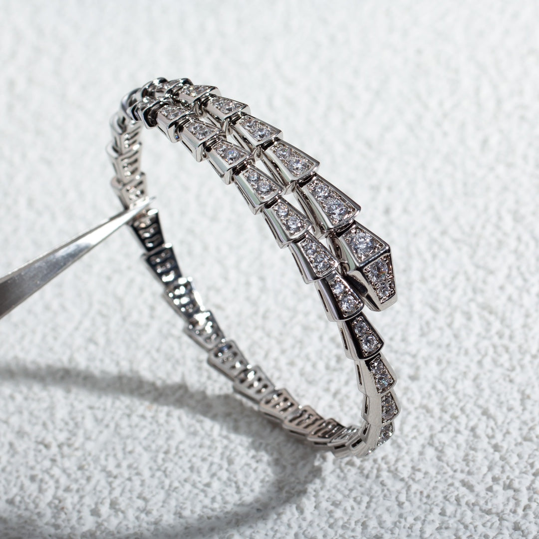 [LUXORA]SERPENTI BRACELET 6MM SILVER DIAMOND