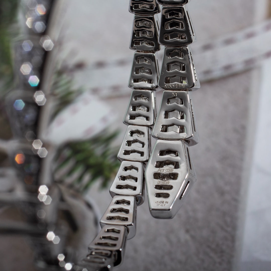[LUXORA]SERPENTI BRACELET 6MM SILVER DIAMOND