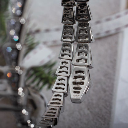 [LUXORA]SERPENTI BRACELET 6MM SILVER DIAMOND