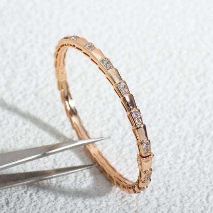[LUXORA]SERPENTI SMALL BRACELET PINK GOLD DIAMOND