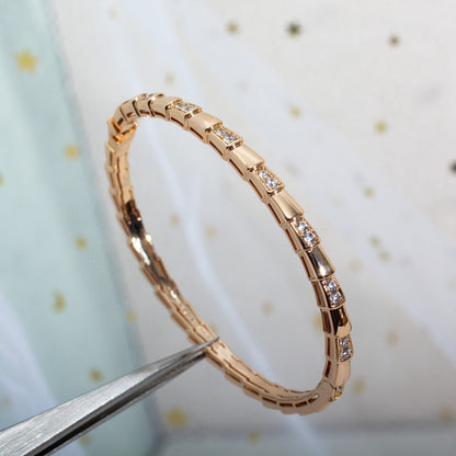 [LUXORA]SERPENTI SMALL BRACELET PINK GOLD DIAMOND