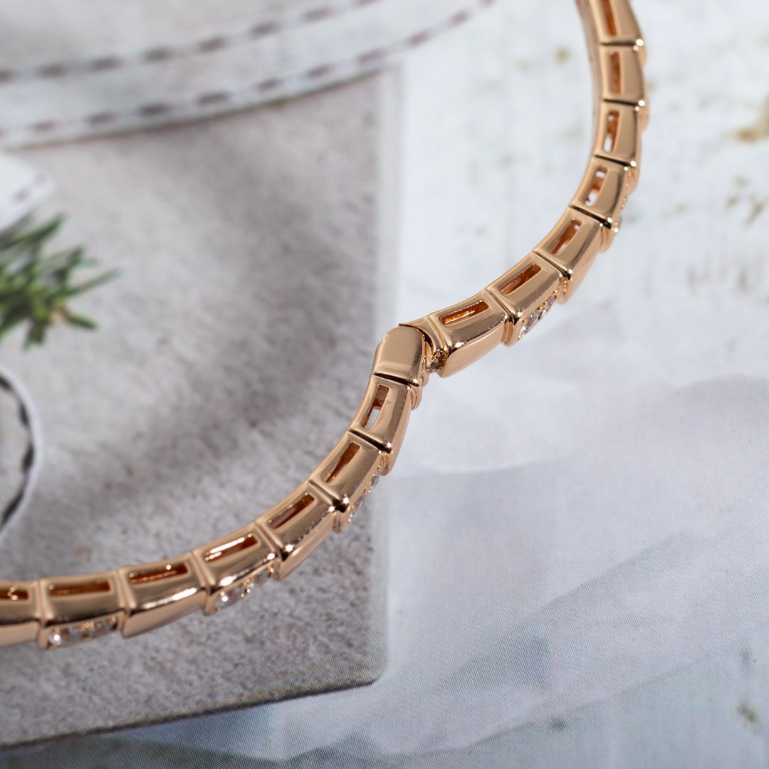 [LUXORA]SERPENTI SMALL BRACELET PINK GOLD DIAMOND