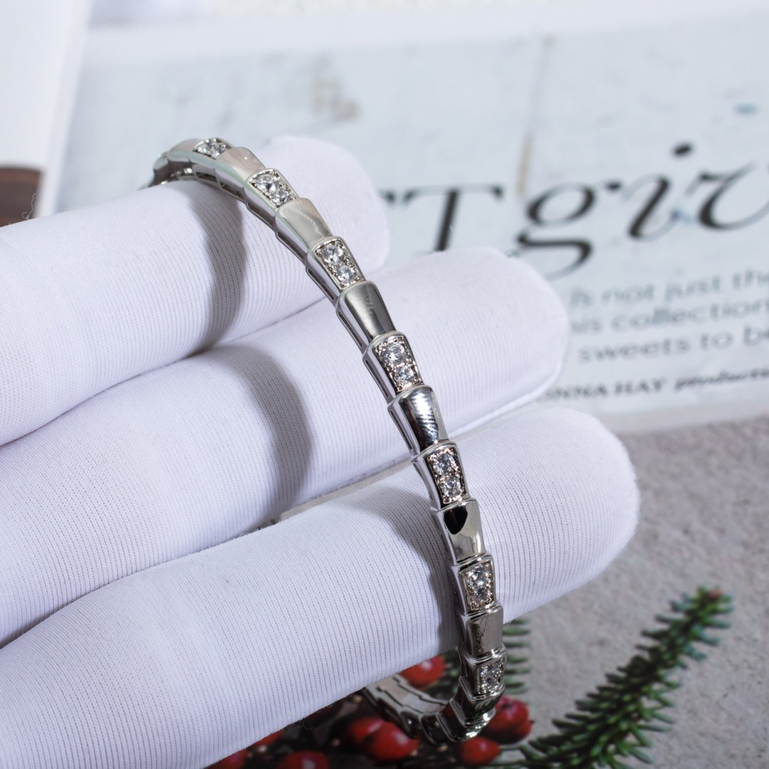 [LUXORA]SERPENTI BRACELET SILVER DIAMOND