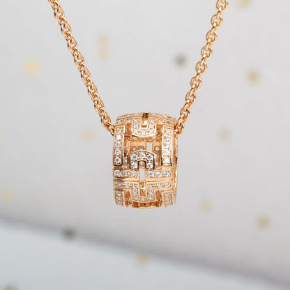 [LUXORA]PARENTESI NECKLACE PINK GOLD DIAMOND