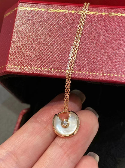 [LUXORA]AMULETTE ROSE GOLD MOP NECKLACE