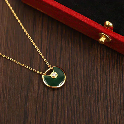 [LUXORA]AMULETTE GOLD MALACHITE NECKLACE