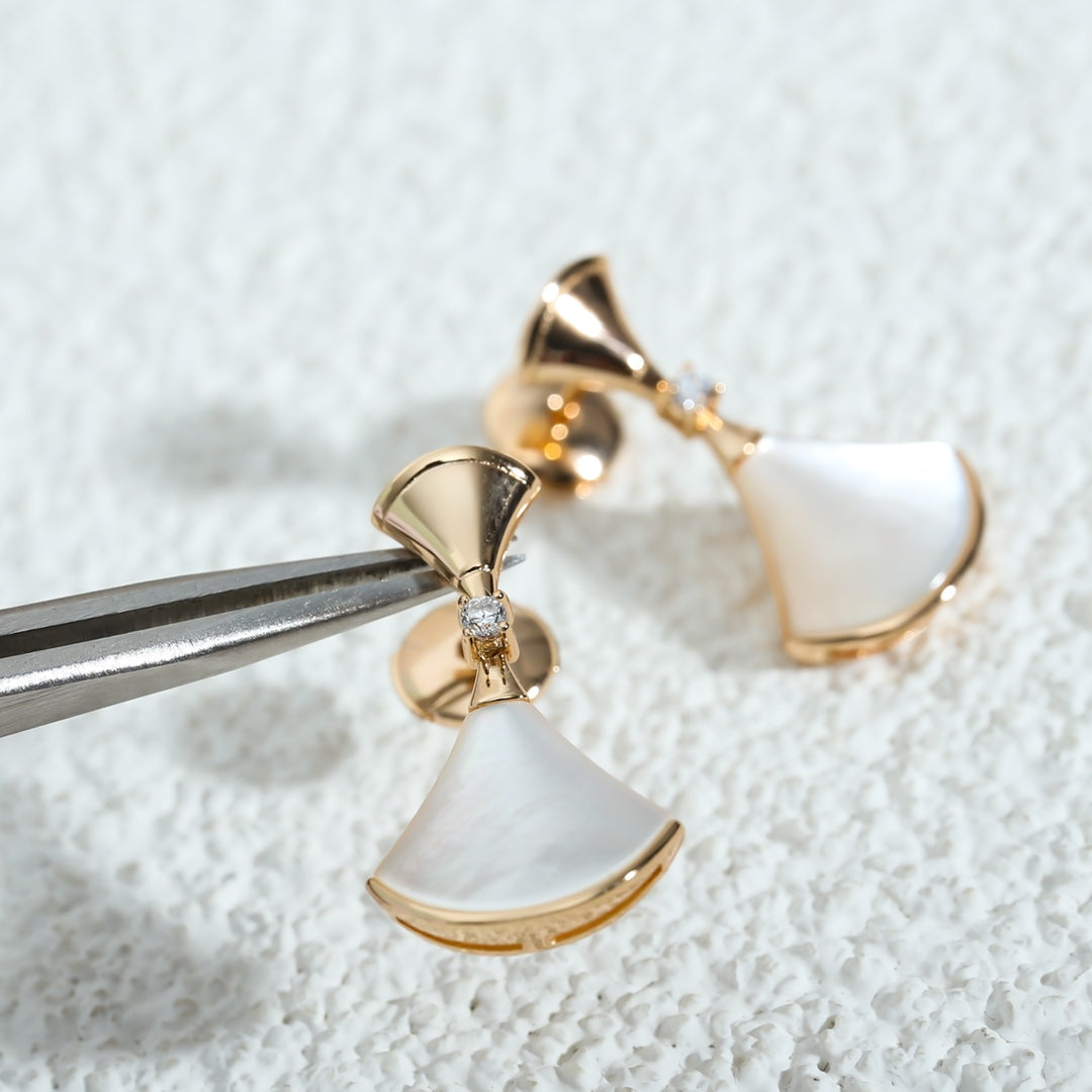 [LUXORA]DREAM MOP PINK GOLD EARRINGS