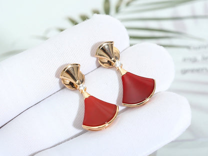 [LUXORA]DREAM Carnelian PINK GOLD EARRINGS