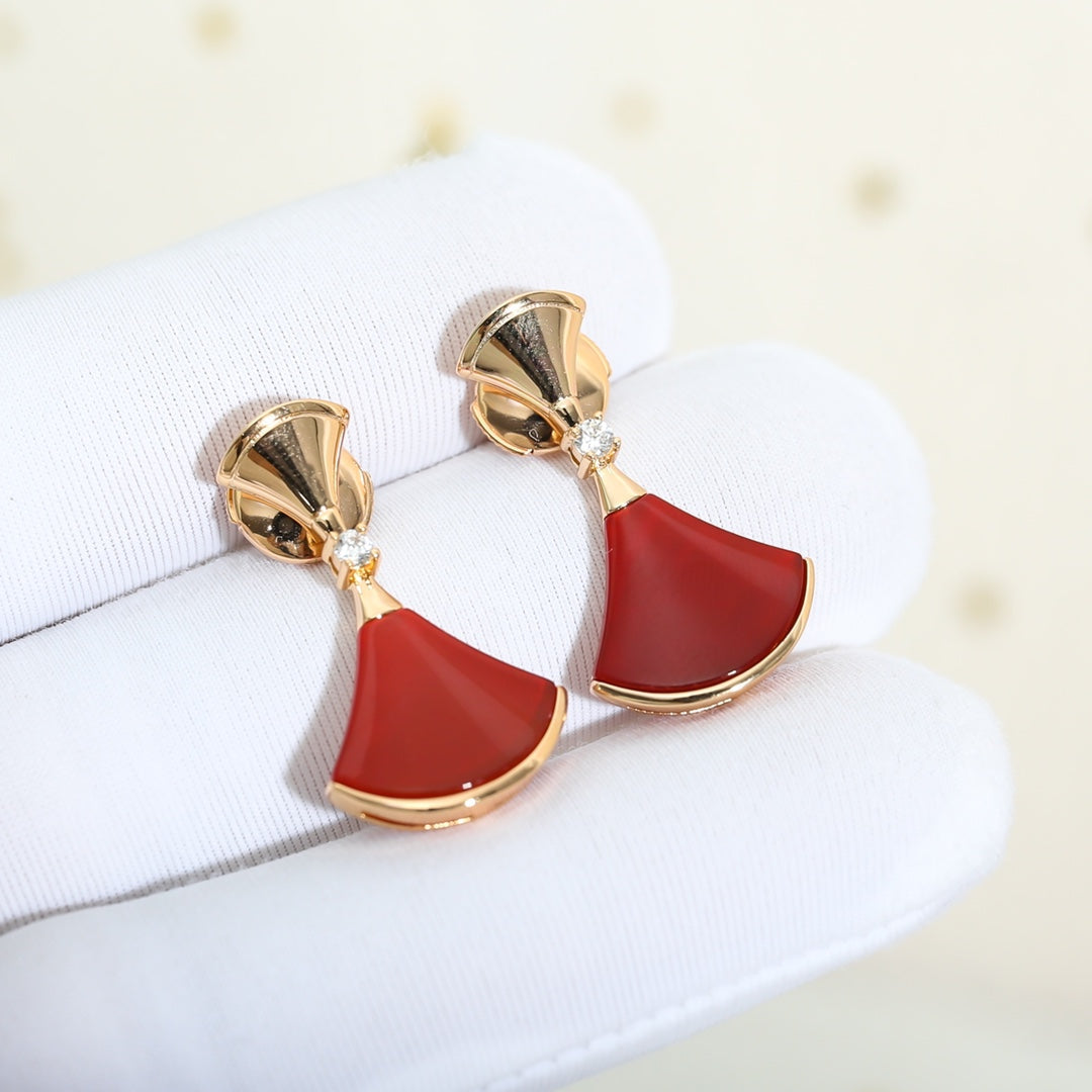 [LUXORA]DREAM Carnelian PINK GOLD EARRINGS