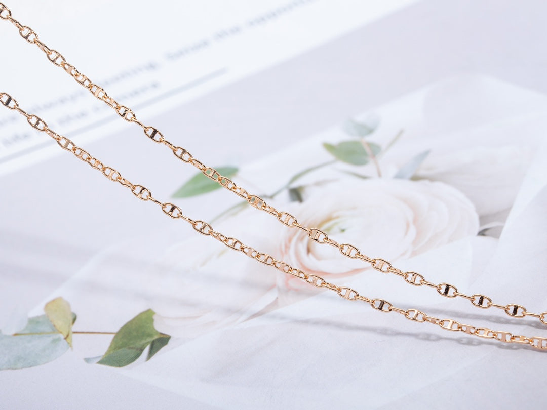 [LUXORA]ECHAPPEE NECKLACE PINK GOLD