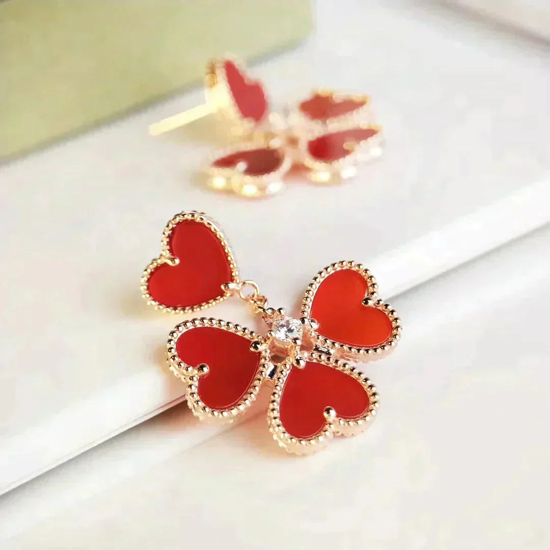 [LUXORA]SWEET CLOVER CARNELIAN EARRINGS