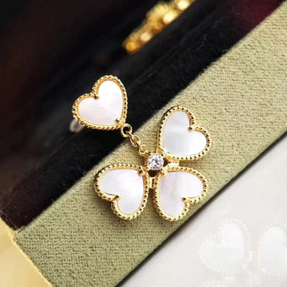 [LUXORA]CLOVER SWEET WHITE MOP EARRINGS