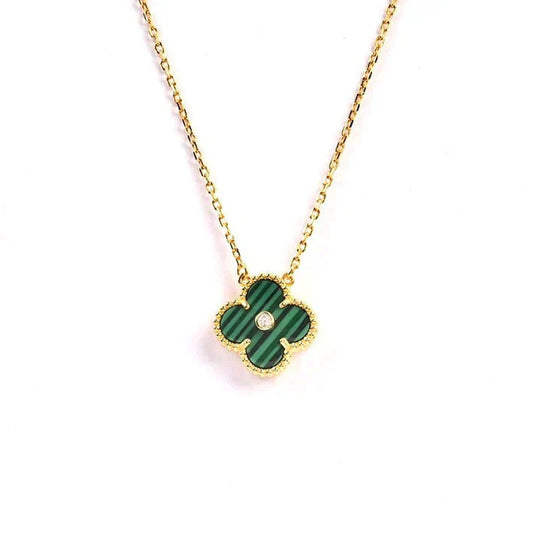 [LUXORA]CLOVER 15MM DIAMANT-TÜRKIS-HALSKETTE
