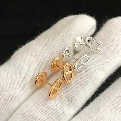 [LUXORA]CHAINE SMALL EARRINGS GOLD AND SILVER