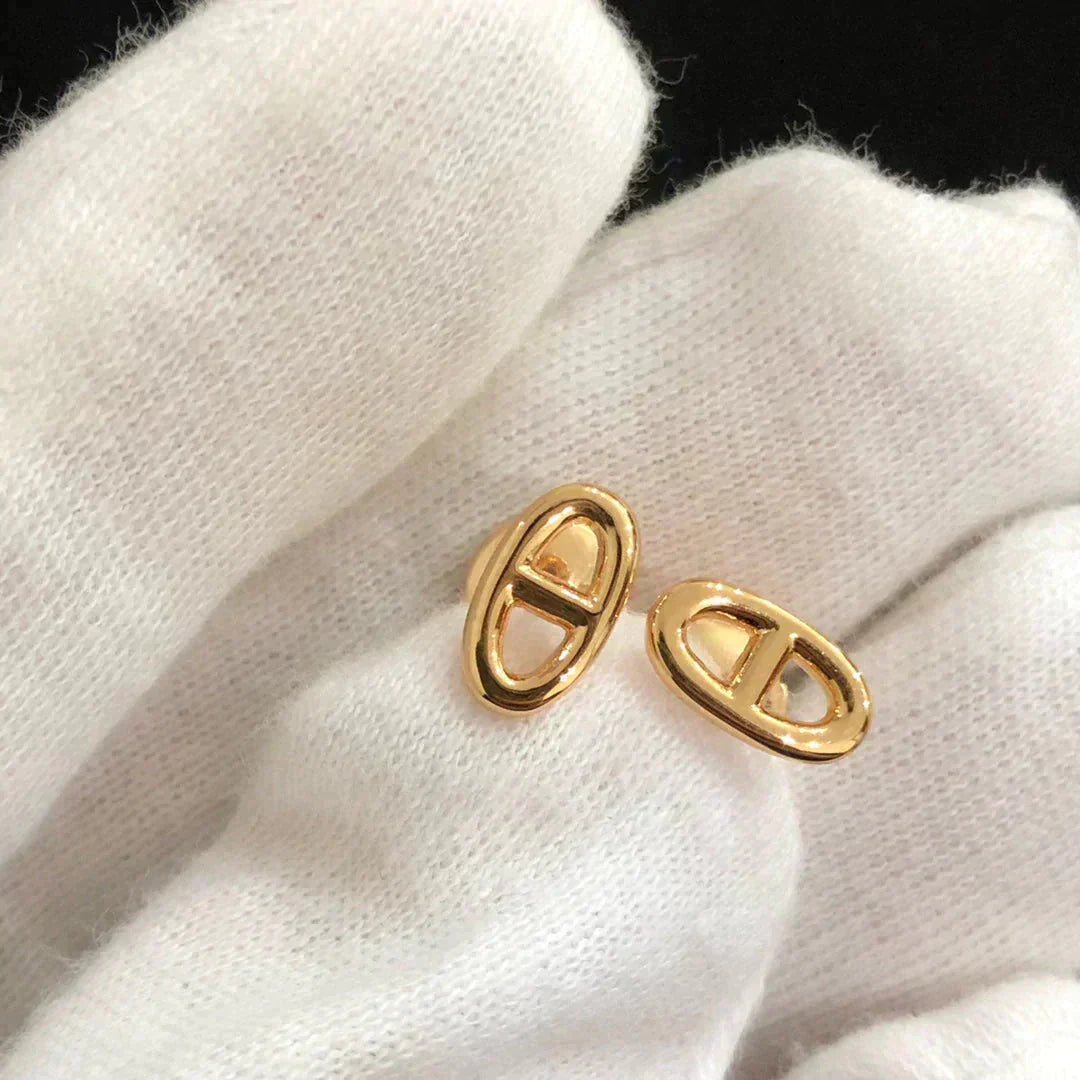 [LUXORA]CHAINE SMALL EARRINGS GOLD AND SILVER