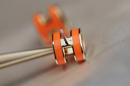 [LUXORA]MINI POP H EARRINGS ORANGE