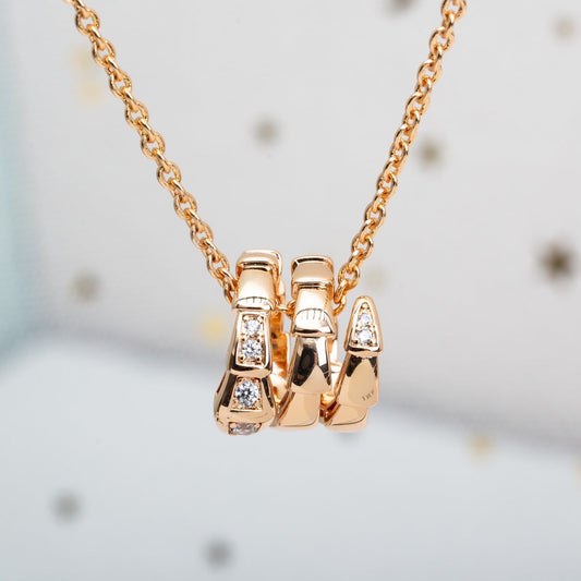 [LUXORA]SERPENTI ROSÉGOLD-HALSKETTE DIAMANT