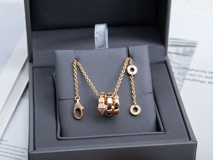 [LUXORA]SERPENTI PINK GOLD NECKLACE DIAMOND