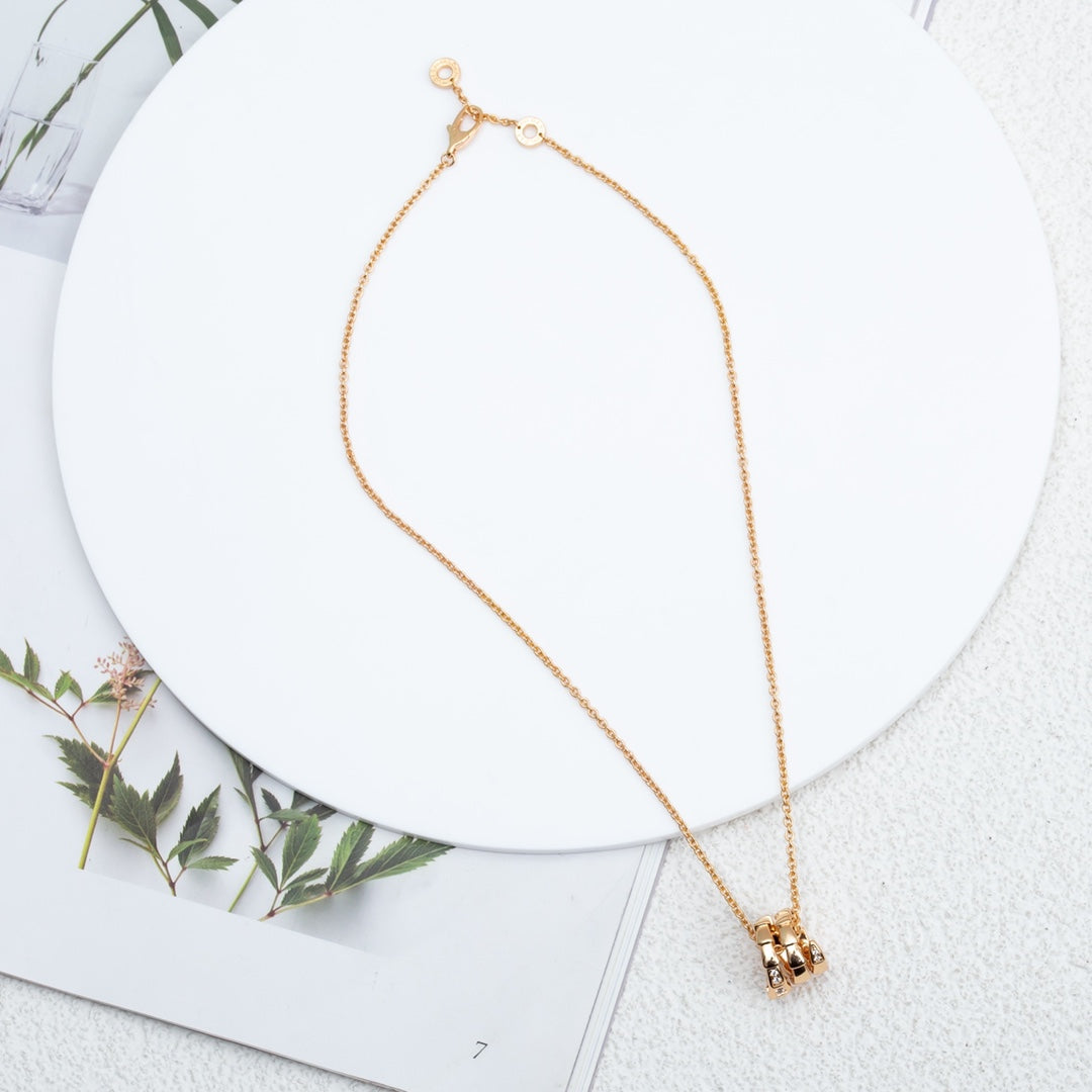[LUXORA]SERPENTI PINK GOLD NECKLACE DIAMOND