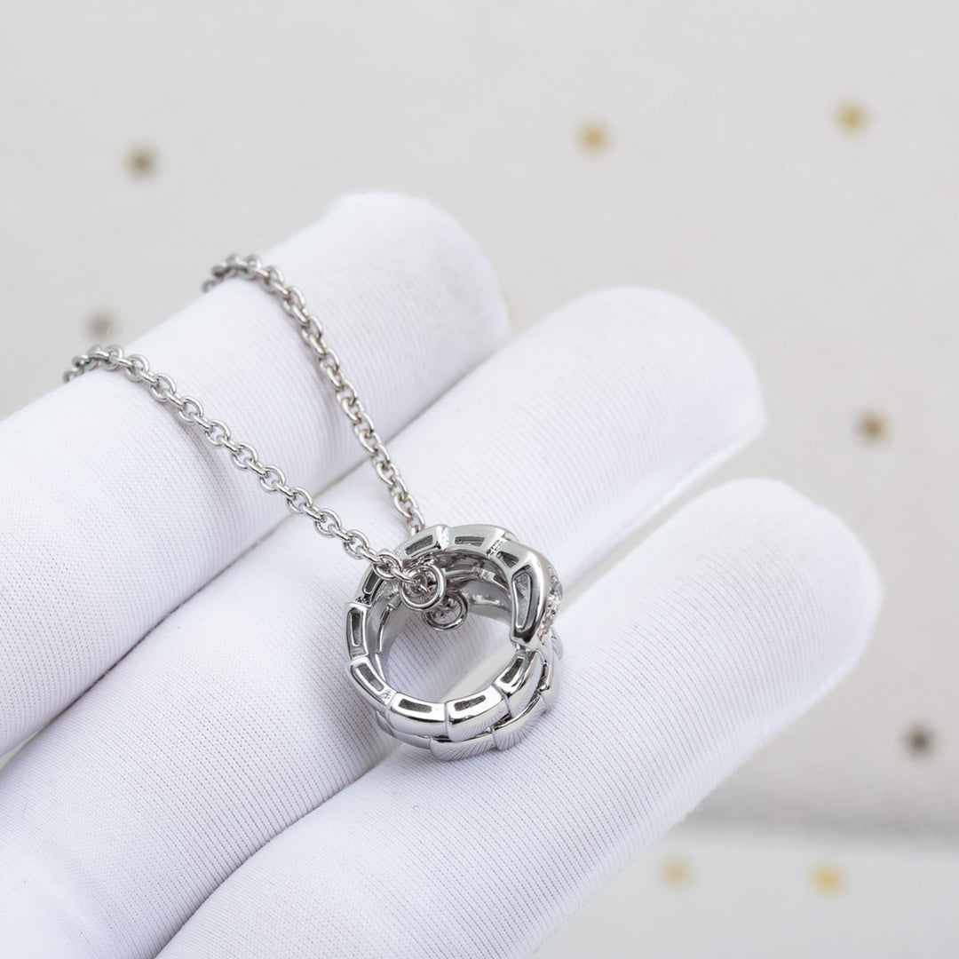 [LUXORA]SERPENTI SILVER NECKLACE DIAMOND