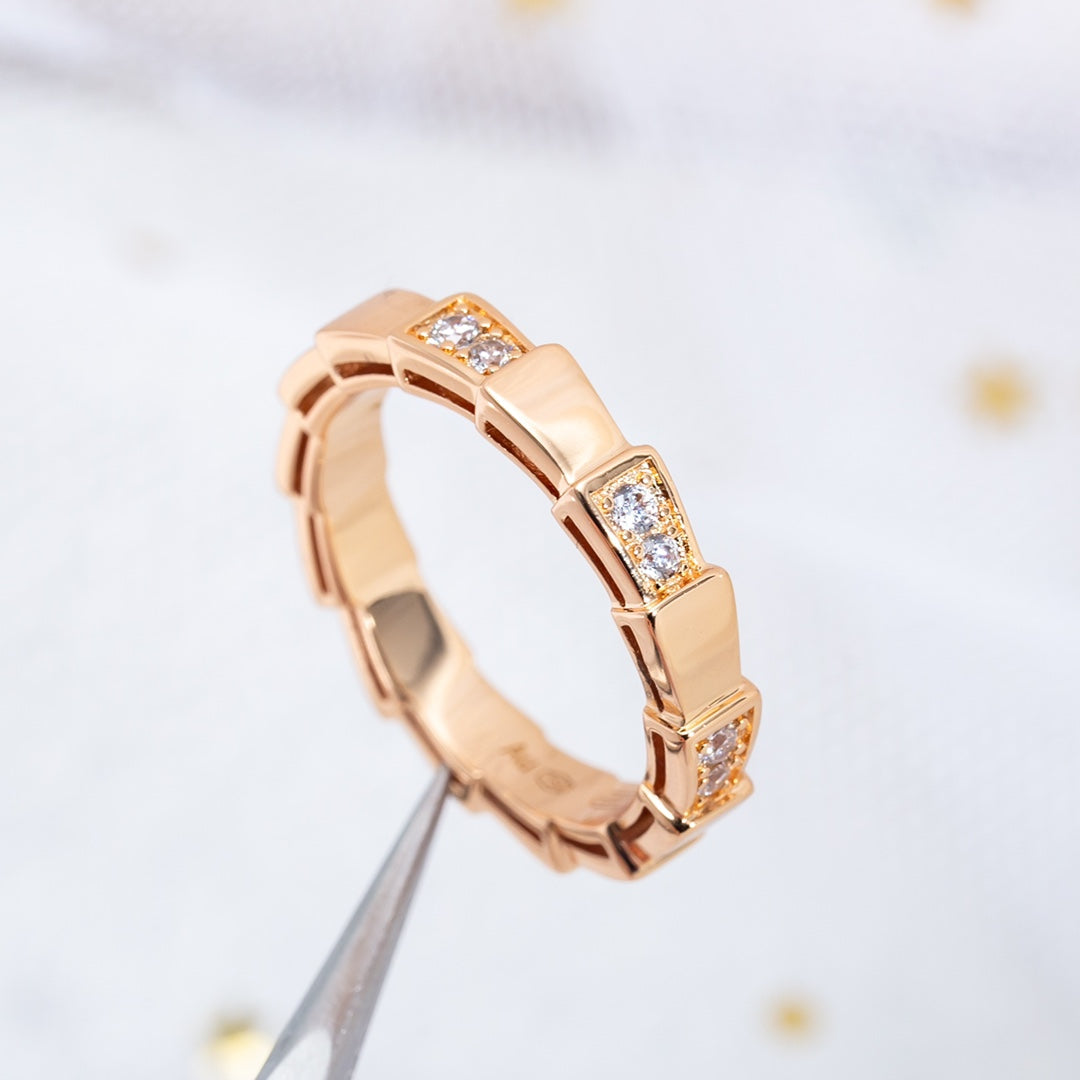 [LUXORA]SERPENTI RING PINK GOLD  3MM