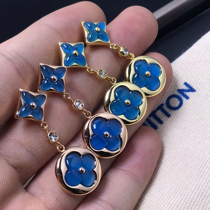 [LUXORA]STAR AND SUN AGATE DIAMOND EARRINGS