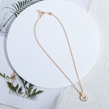 [LUXORA]GARI NECKLACE PINK GOLD MOP