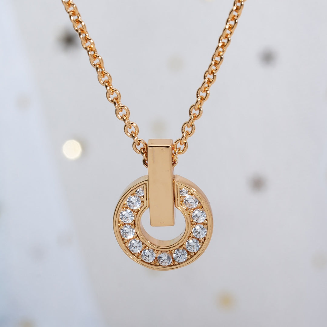 [LUXORA]GARI NECKLACE PINK GOLD DIAMOND