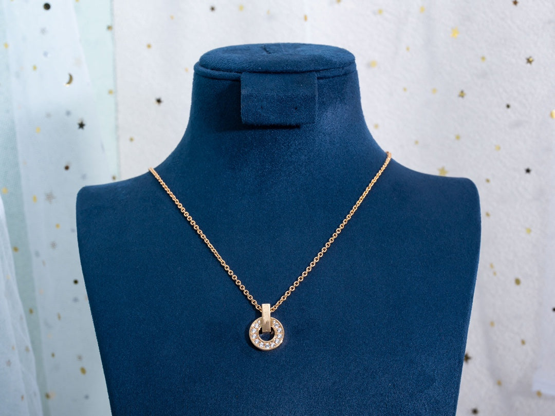 [LUXORA]GARI NECKLACE PINK GOLD DIAMOND