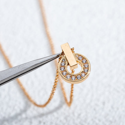 [LUXORA]GARI NECKLACE PINK GOLD DIAMOND
