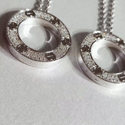 [LUXORA]LOVE NECKLACE ADJUSTABLE SILVER