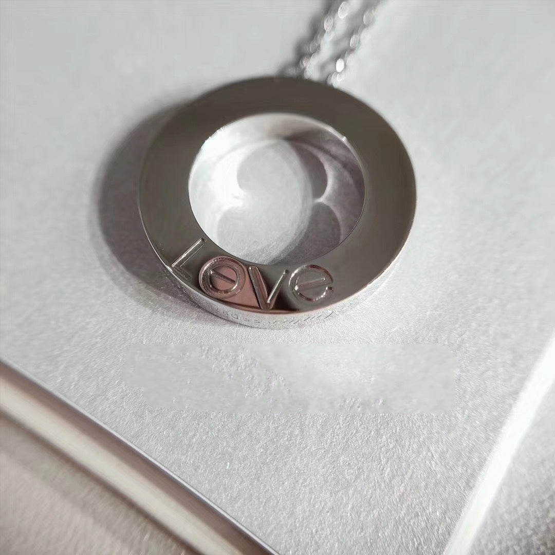 [LUXORA]LOVE NECKLACE ADJUSTABLE SILVER