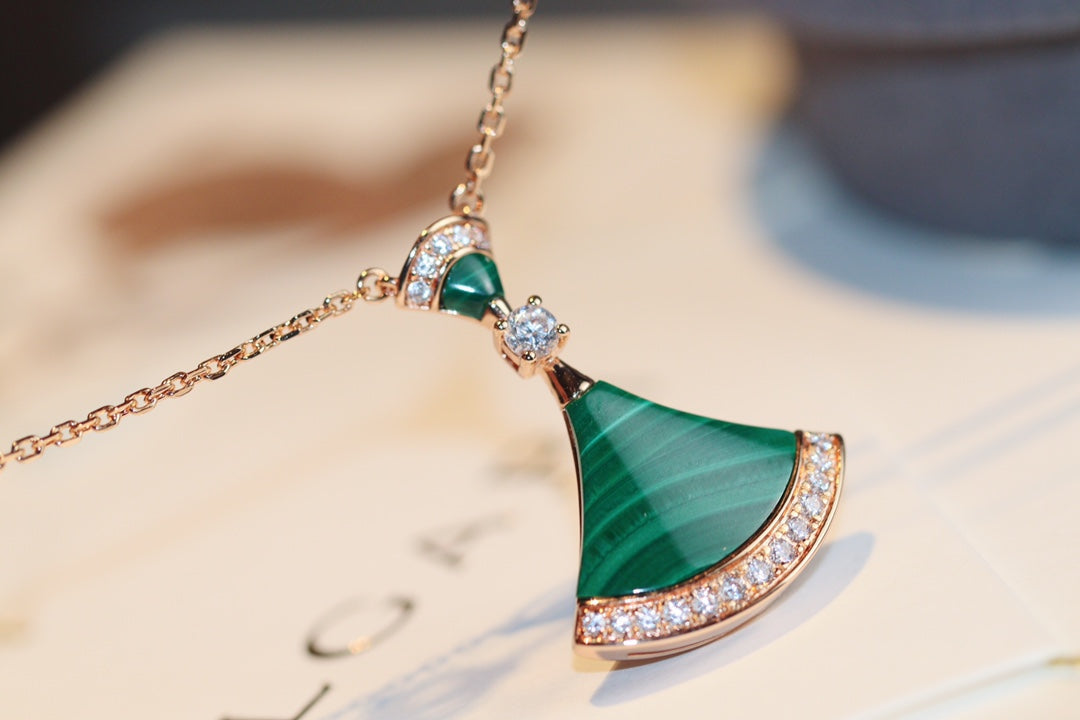[LUXORA]DREAM NECKLACE MALACHITE DIAMOND