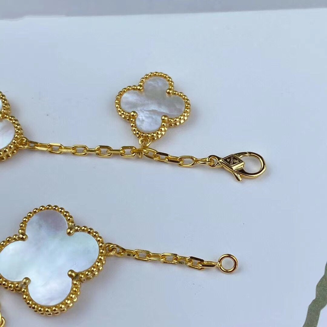 [LUXORA]MAGIC CLOVER MOP GOLD BRACELET 5 MOTIFS