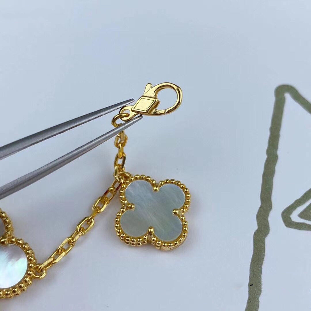 [LUXORA]MAGIC CLOVER MOP GOLD BRACELET 5 MOTIFS