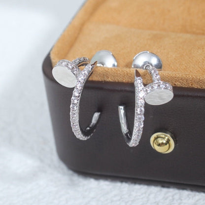 [LUXORA]JUSTE EARRINGS 12.75MM SILVER DIAMOND