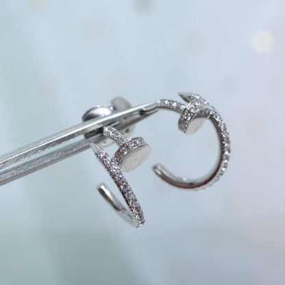 [LUXORA]JUSTE EARRINGS 12.75MM SILVER DIAMOND