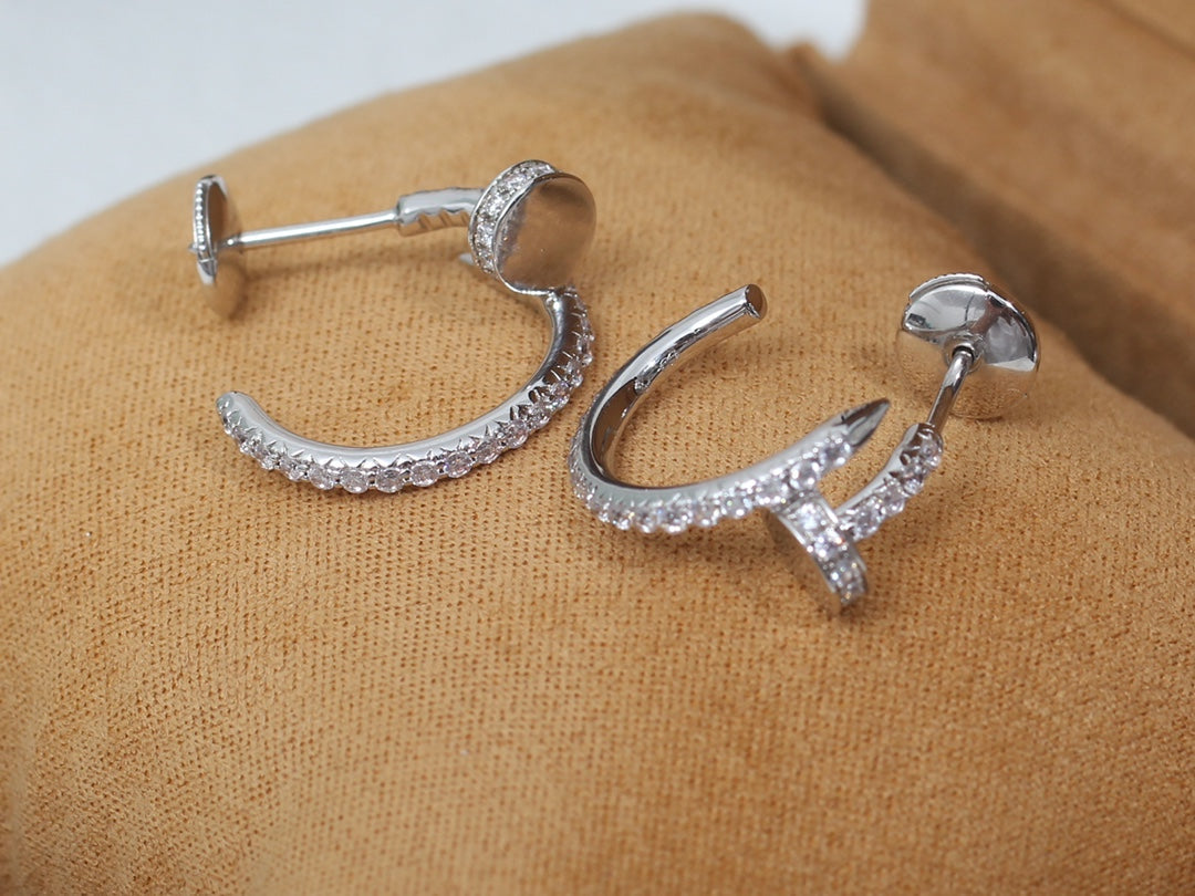[LUXORA]JUSTE EARRINGS 12.75MM SILVER DIAMOND