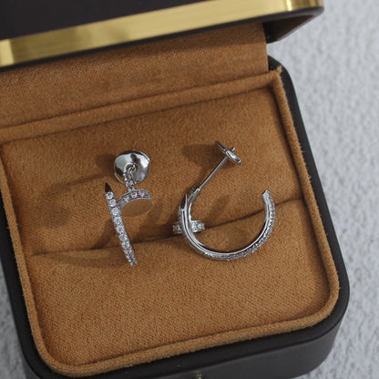 [LUXORA]JUSTE EARRINGS 12.75MM SILVER DIAMOND