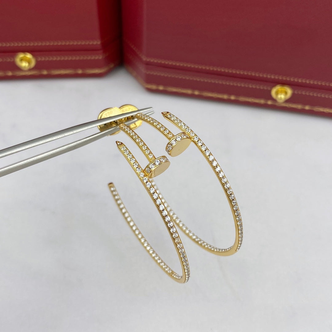 [LUXORA]JUSTE EARRINGS FULL DIAMONDS 1.8MM