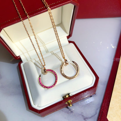 [LUXORA]JUSTE NECKLACE GOLD RED DIAMONDS