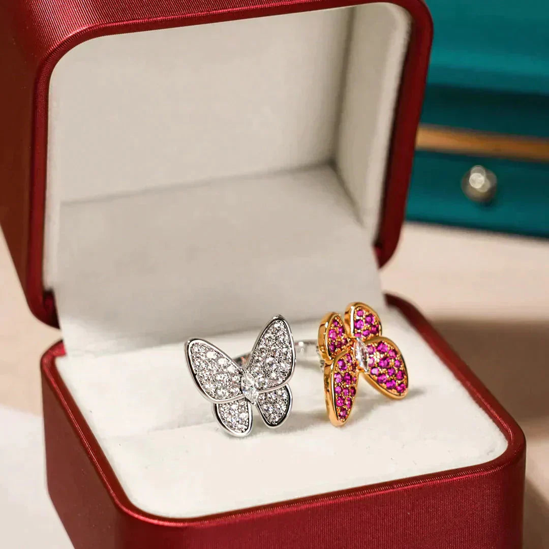 [LUXORA]TWIN BUTTERFLY DIAMOND RING