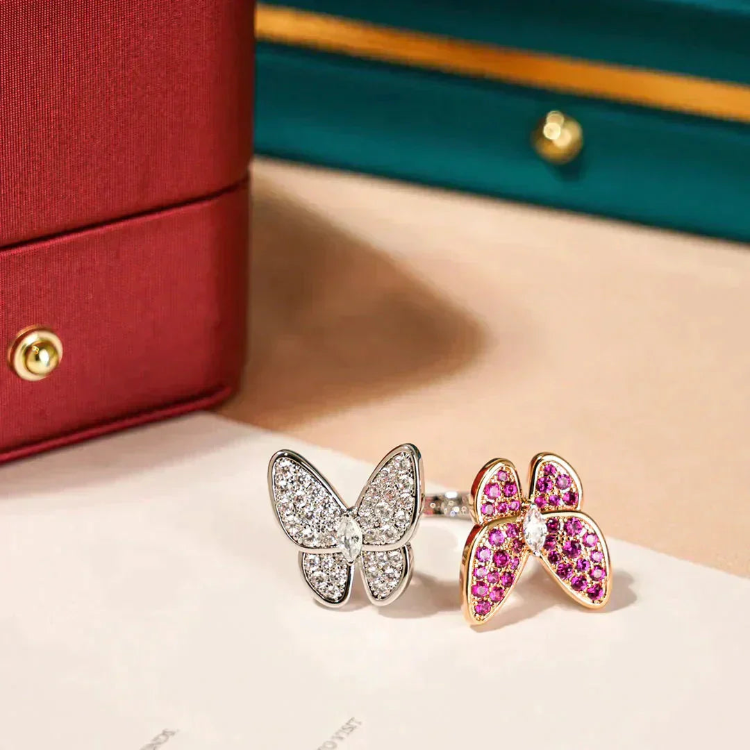 [LUXORA]TWIN BUTTERFLY DIAMOND RING