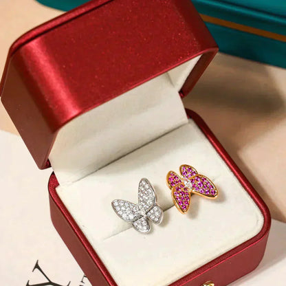 [LUXORA]TWIN BUTTERFLY DIAMOND RING