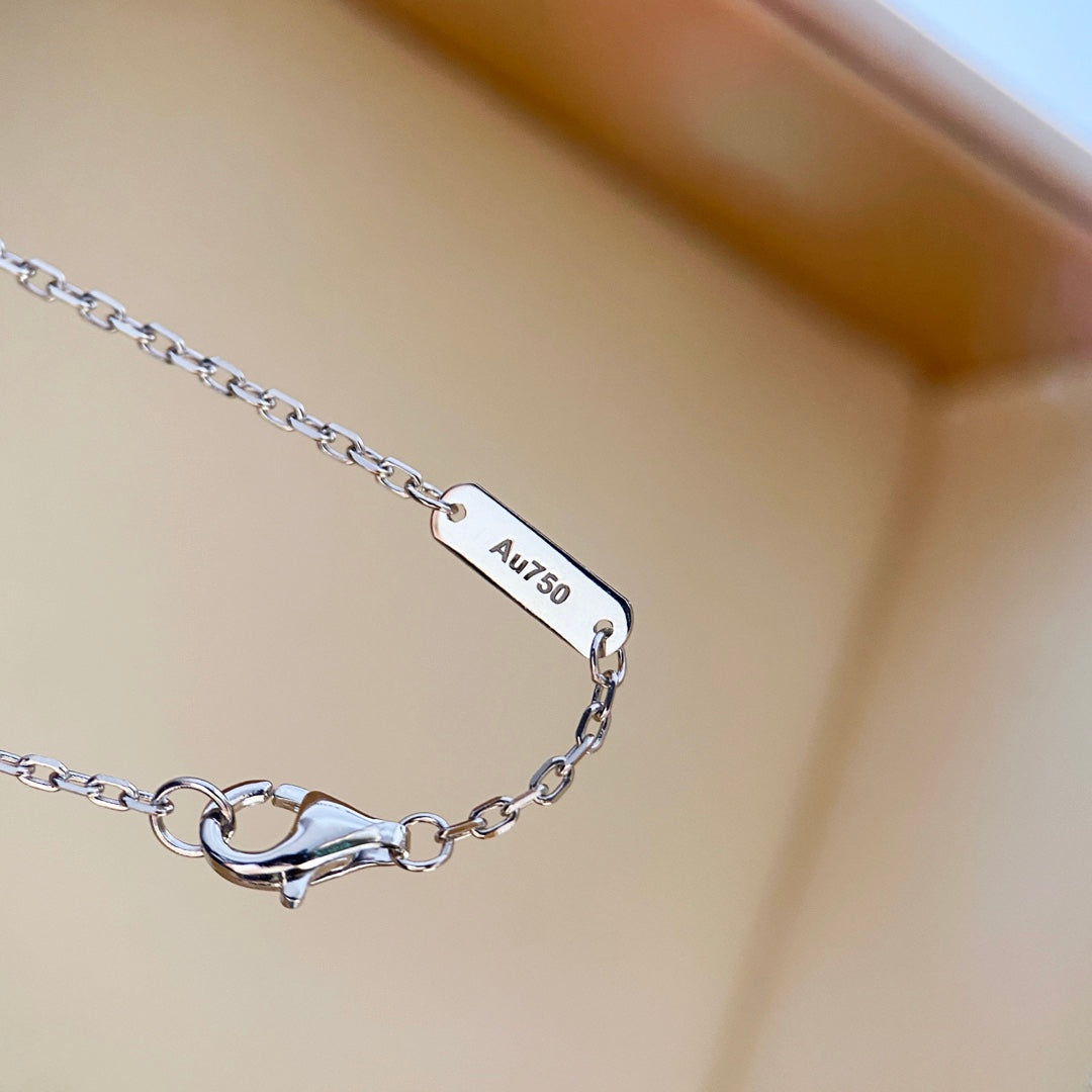 [LUXORA]CLOVER DIAMOND NECKLACE SILVER