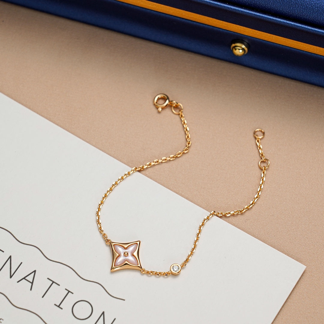 [LUXORA]STAR 1 DIAMOND PINK GOLD BRACELET
