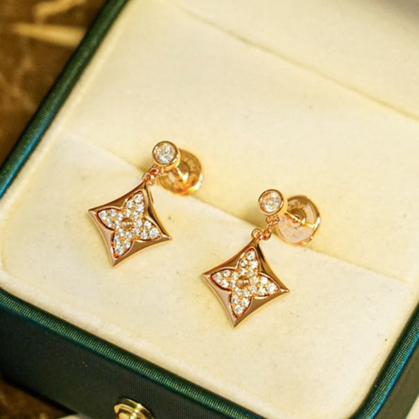 [LUXORA]STAR DIAMONDS EARRINGS GOLD