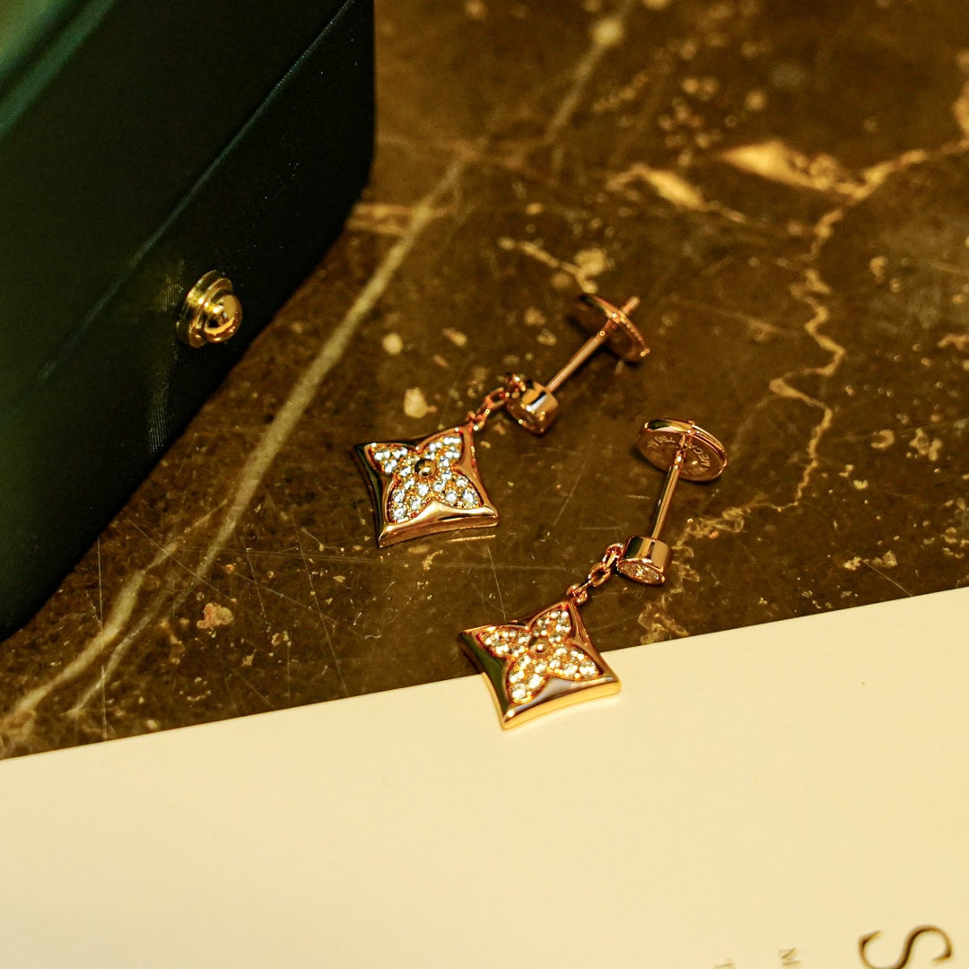 [LUXORA]STAR DIAMONDS EARRINGS GOLD