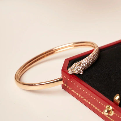 [⭐JeweliWhal]PANTHERE HALF DIAMOND OPEN BRACELET