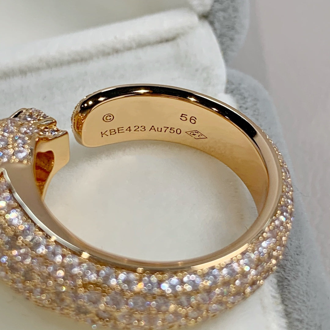 [LUXORA]PANTHERE PINK GOLD DIAMOND RING